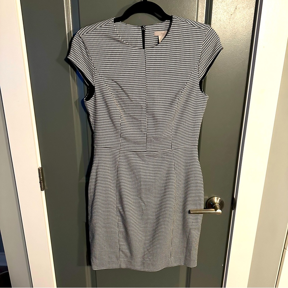 H&M Black and White Plaid Business Dress